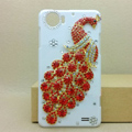 Peacock Bling Crystal Case Rhinestone Cover shell for OPPO finder X907 - Red