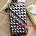 Skull Square Rivet Bling Crystal Metal DIY Cell Phone Case shell Cover Deco Den Kit