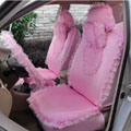 Heart Bud Lace Universal Auto Car Seat Covers 19pcs - Pink